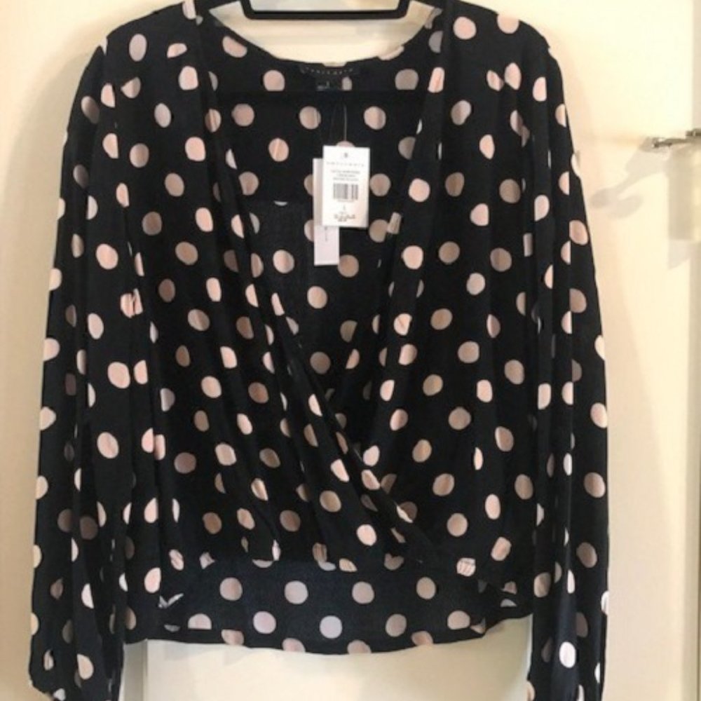 SANCTUARY Wrap Front Blouse "Return to Love"  NWT